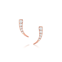 Women | White Diamond Ear Crawlers | 14k Rose Gold