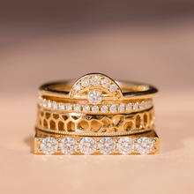 Women | White Diamond Cleo Arch | 14k Yellow Gold