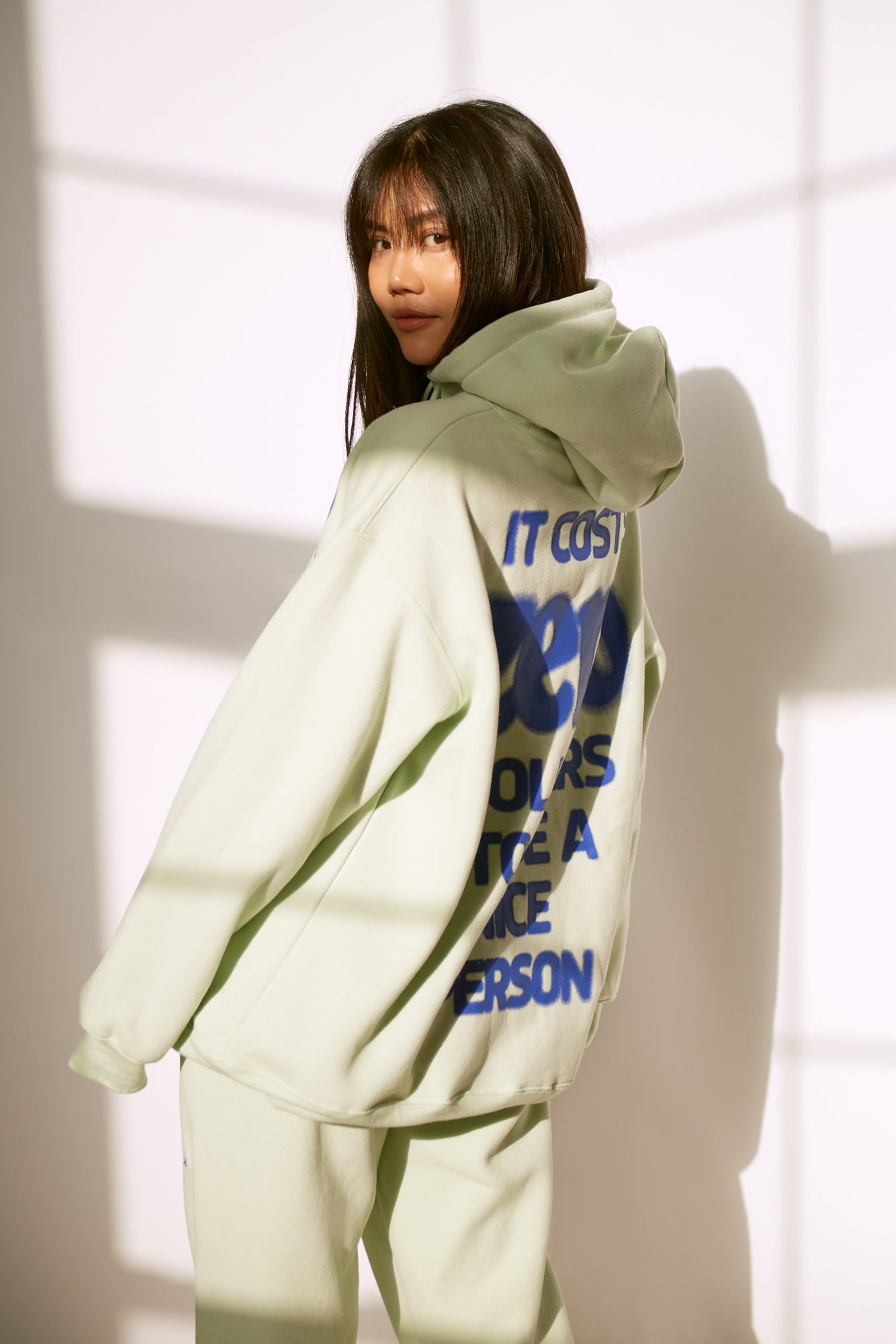 It Costs $0.00 To Be A Nice Person Hoodie | Mint