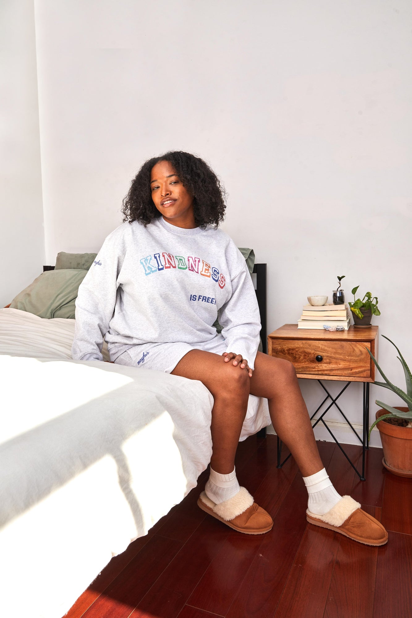 Kindness is Free Sweatshorts | Grey