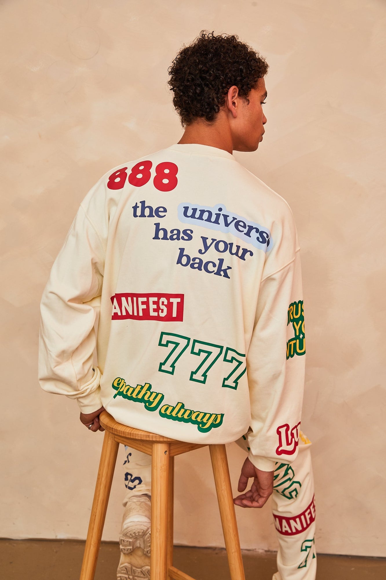 Affirmations Crewneck | Pearl Cream