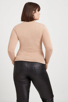 Liana Mock Turtleneck | Light Beige