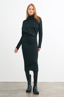 Gaia Sweatshirt Dress | Black