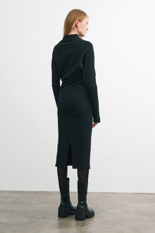 Gaia Sweatshirt Dress | Black