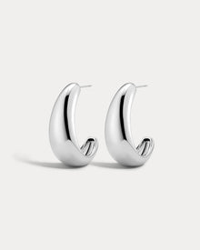 The Chrome Orb Hoops | Silver
