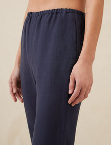 Womens | The Cocktail Pants in Linen | Midnight