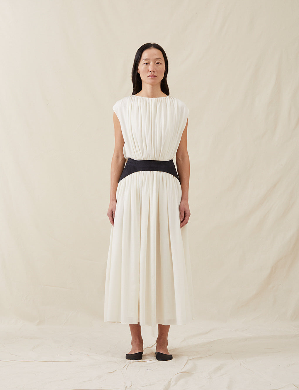 Womens | The Soft Gathered Dress | Ivory