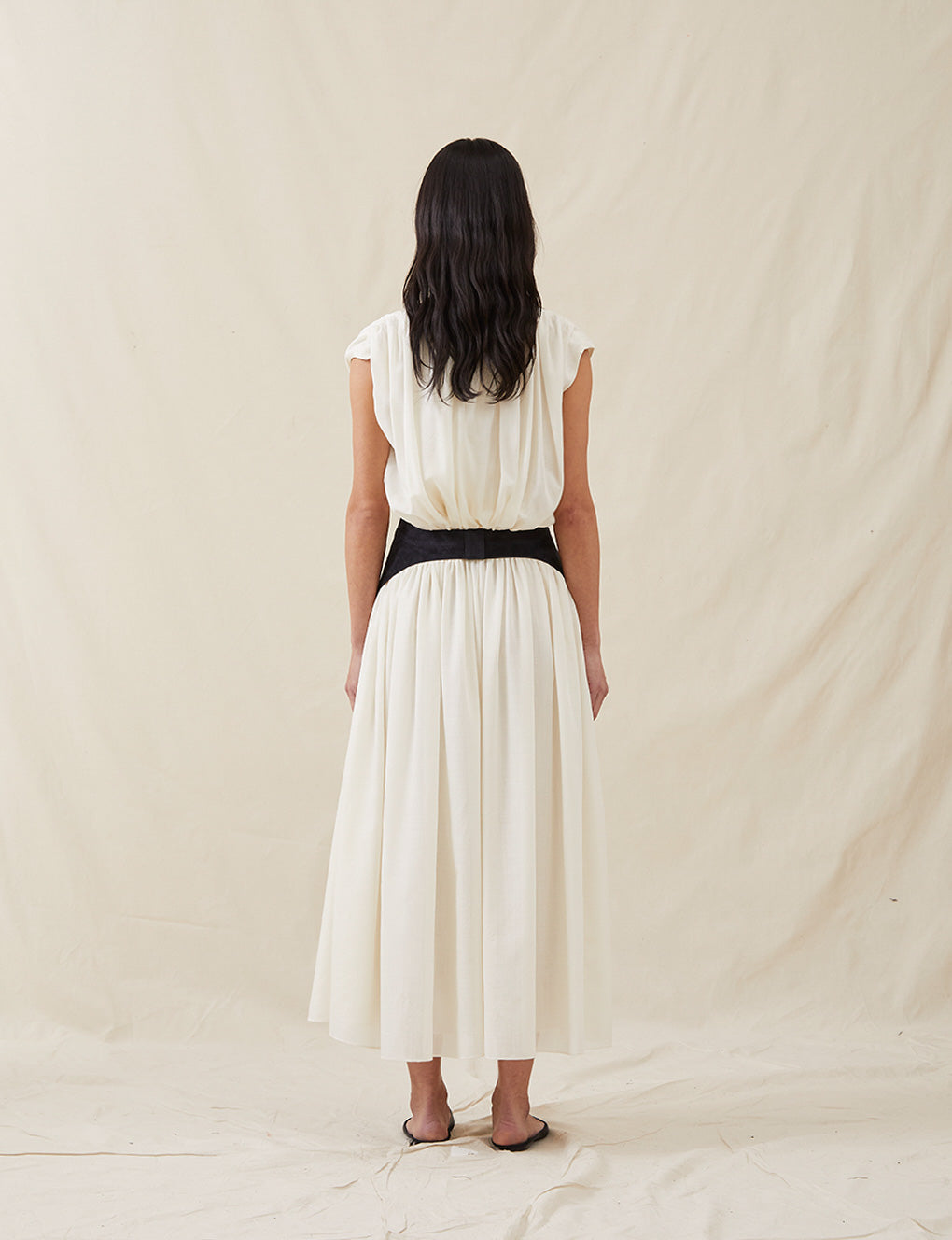 Womens | The Soft Gathered Dress | Ivory