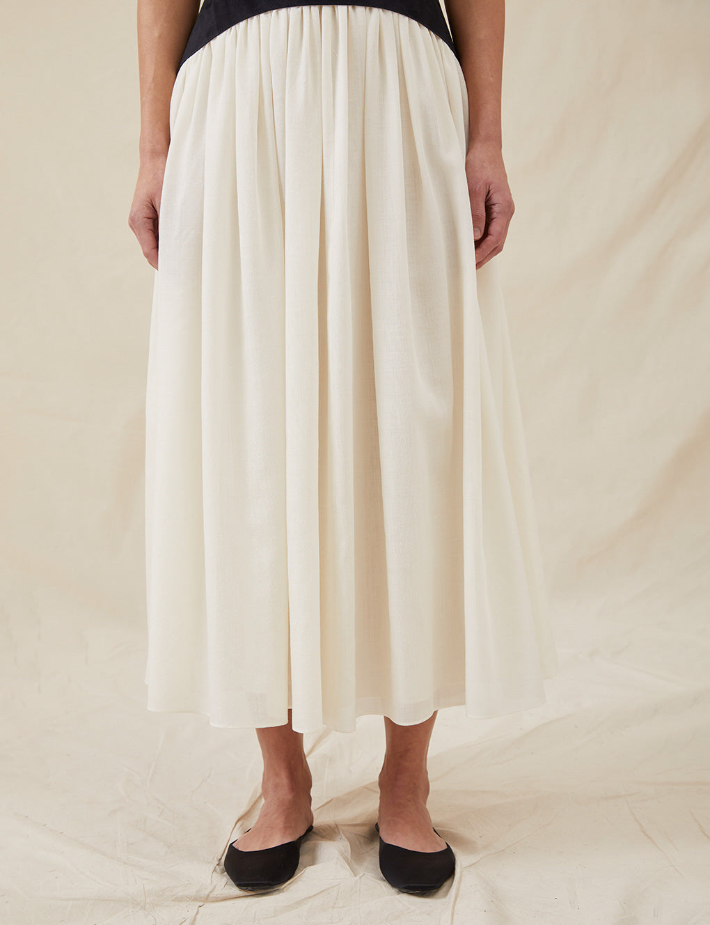Womens | The Soft Gathered Dress | Ivory