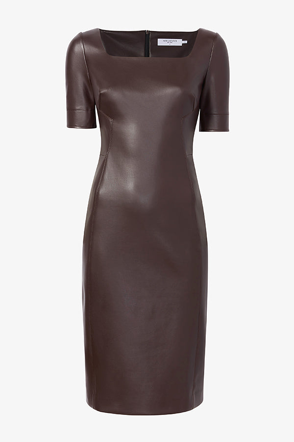 Packshot image of the noa dress in brown | Exclude | Still