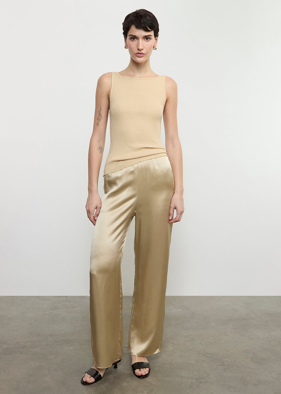 Military Rib Boatneck Tank | Blonde