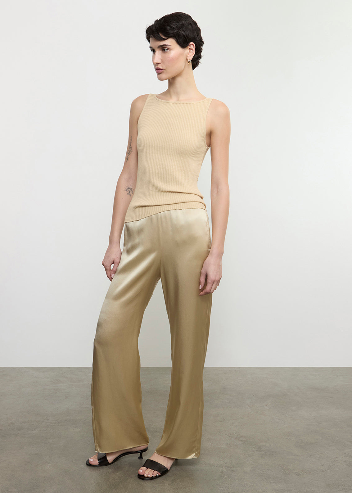 Military Rib Boatneck Tank | Blonde