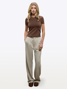 Womens | Tomboy Tee | Tomboy-Cotton Slim-Fit | Mocha