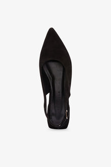 Jeanne Flats | Black Suede