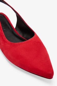 Jeanne Flats | Red Suede