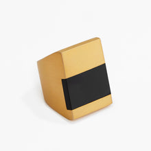 Icarus Onyx Ring | 18K Gold-Plated on Brass | Jet Black Onyx