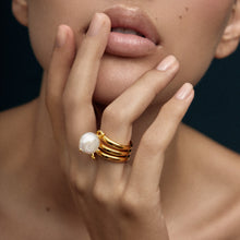 Cam Ring | 18K Gold Vermeil | Freshwater Pearls