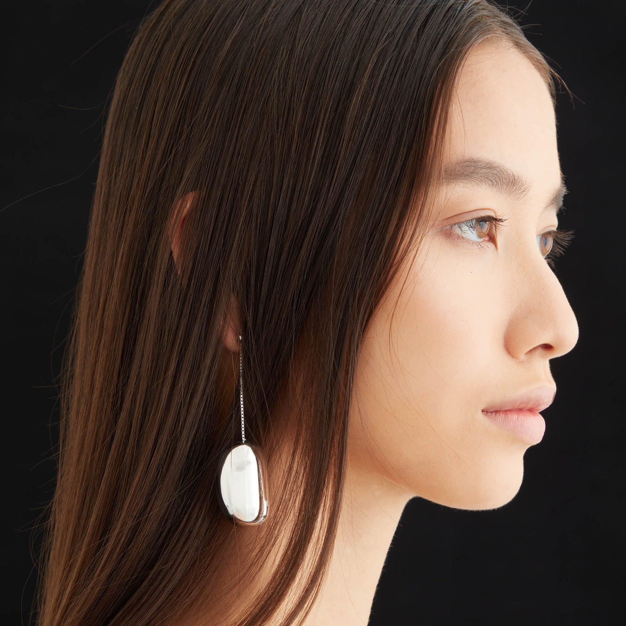 Bean Earrings | Sterling Silver