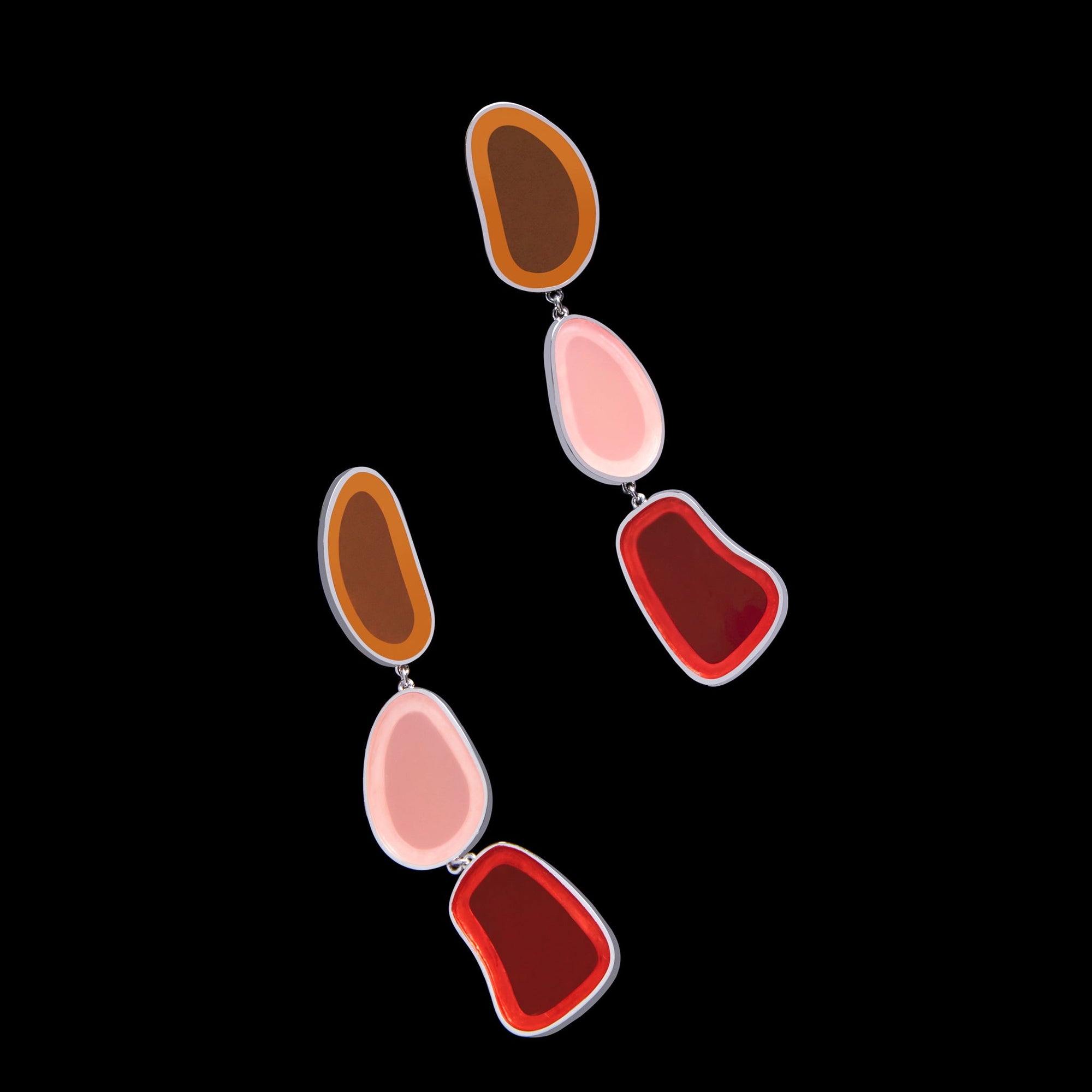 Fagiolo Earrings | Silver | Multicolor