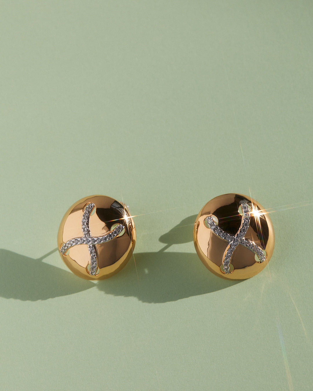 Mariner Cross Studs | Silver | Cubic Zirconia