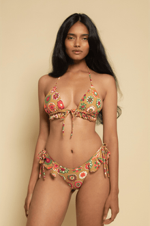 Uno Ruffle Bows Bikini Bottom | Mazzy Floral