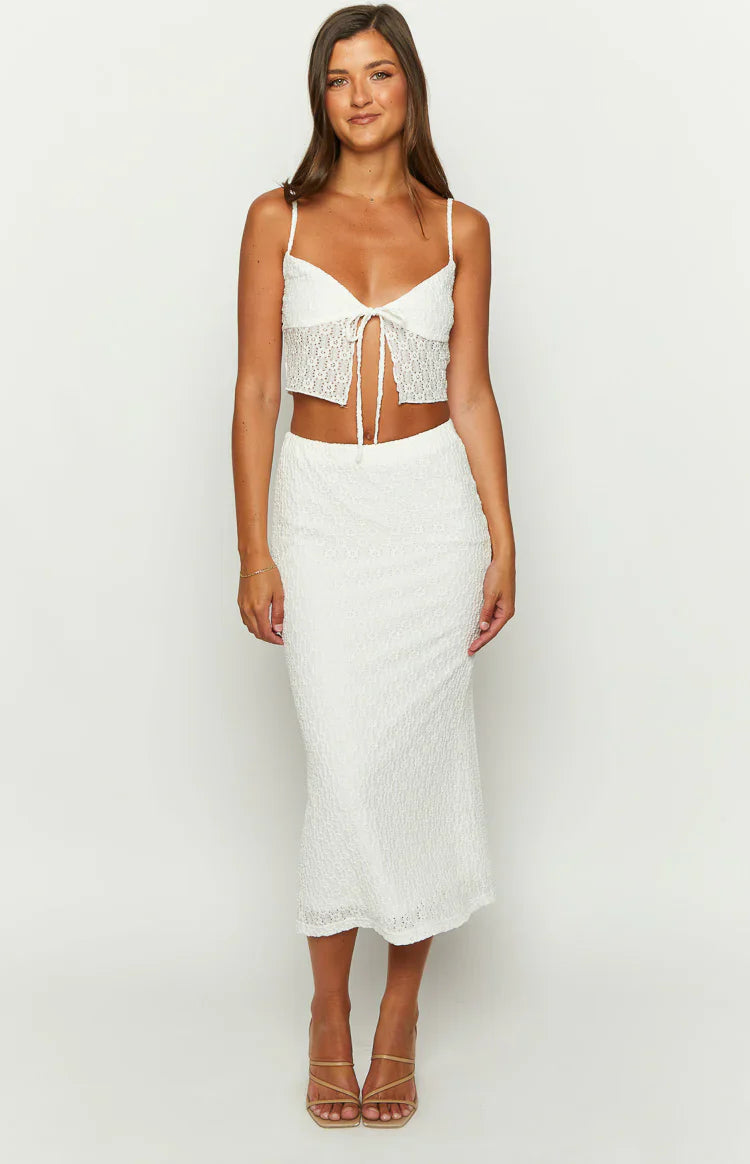 McKay Midi Skirt | White