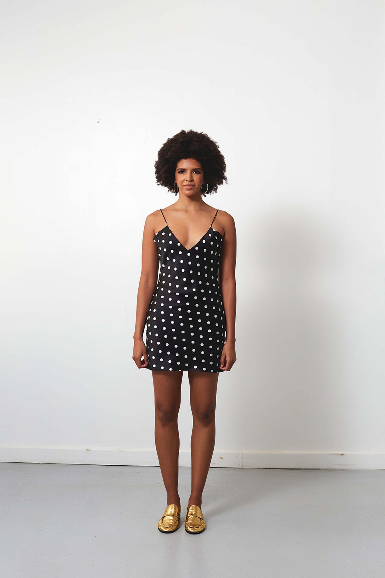 Exclusive Polka Dot Slip Dress