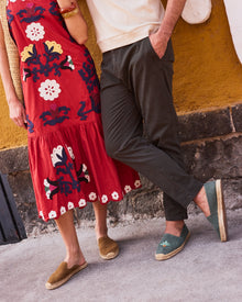 Women's Smoking Mule Espadrille | Suede | Miel Brown - Women's Espadrilles - Miel Brown - Soludos - 