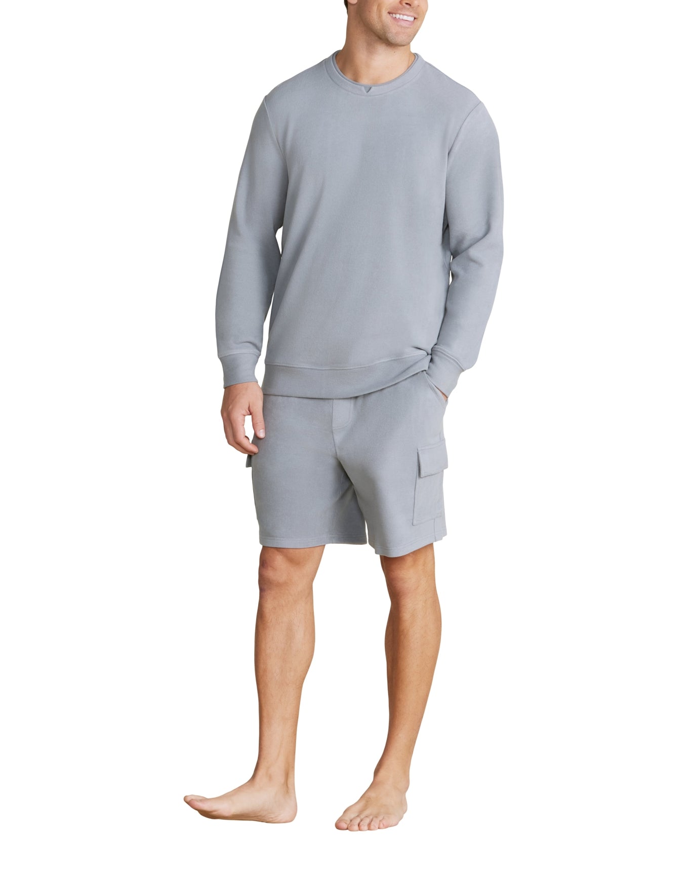 Men | MC Brushed Fleece Cargo Short | Moonbeam
