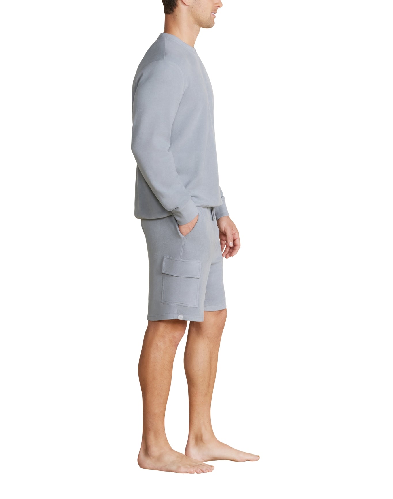 Men | MC Brushed Fleece Cargo Short | Moonbeam