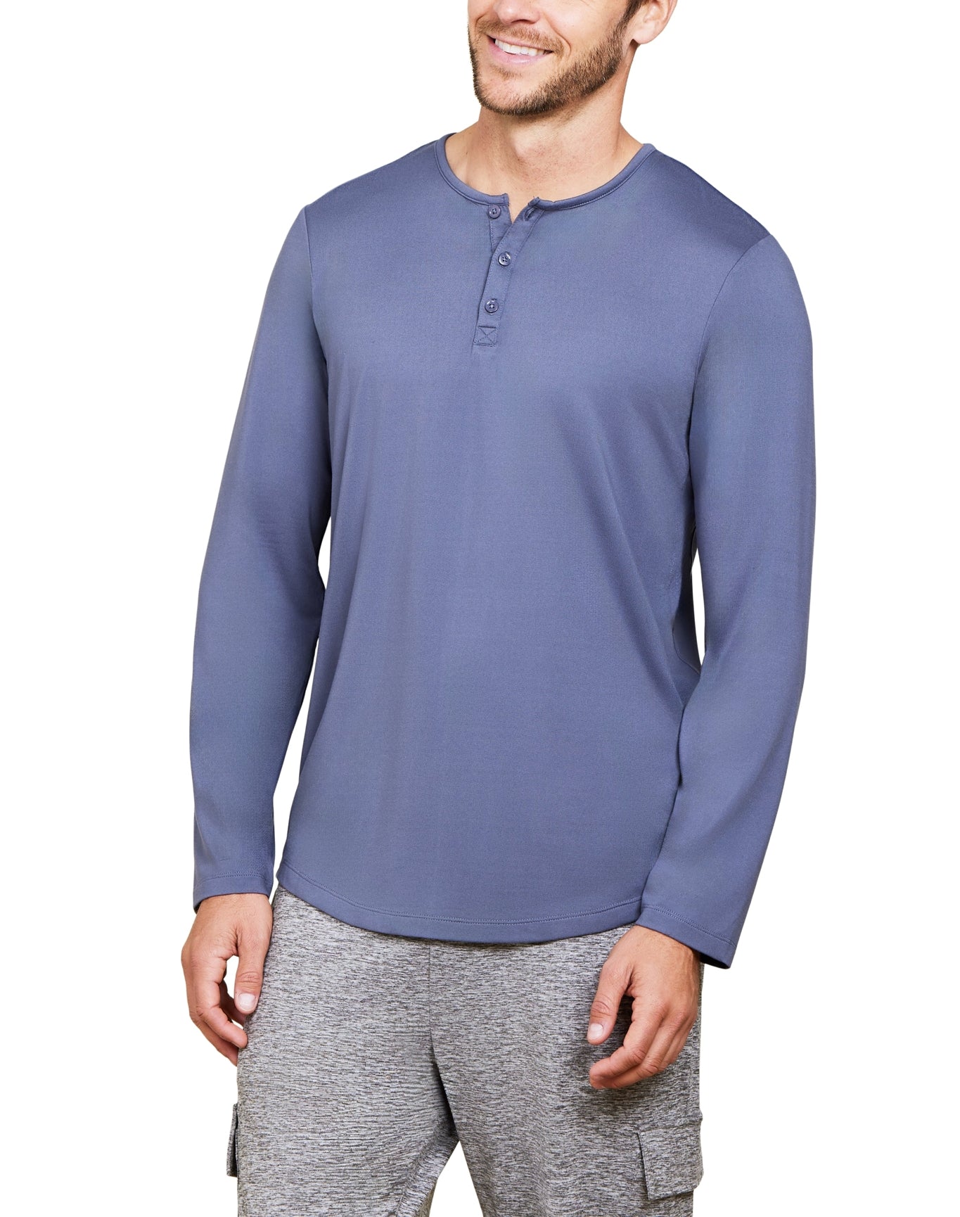 Men | MC Butterchic Long Sleeve Henley | Cosmic Blue