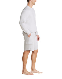 Men | MC s Brushed Fleece Split Neck Pullover | Silver