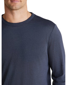 Men | MC s Slub Burnout Cut Neck Long Sleeve Tee | Indigo