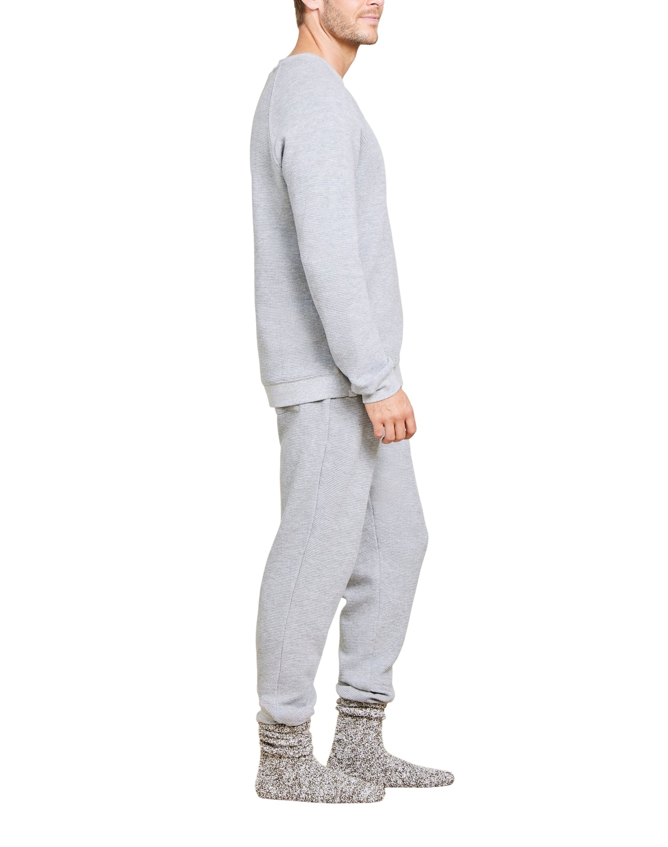 Men | MC s Waffle Knit Raglan Pullover | Carbon