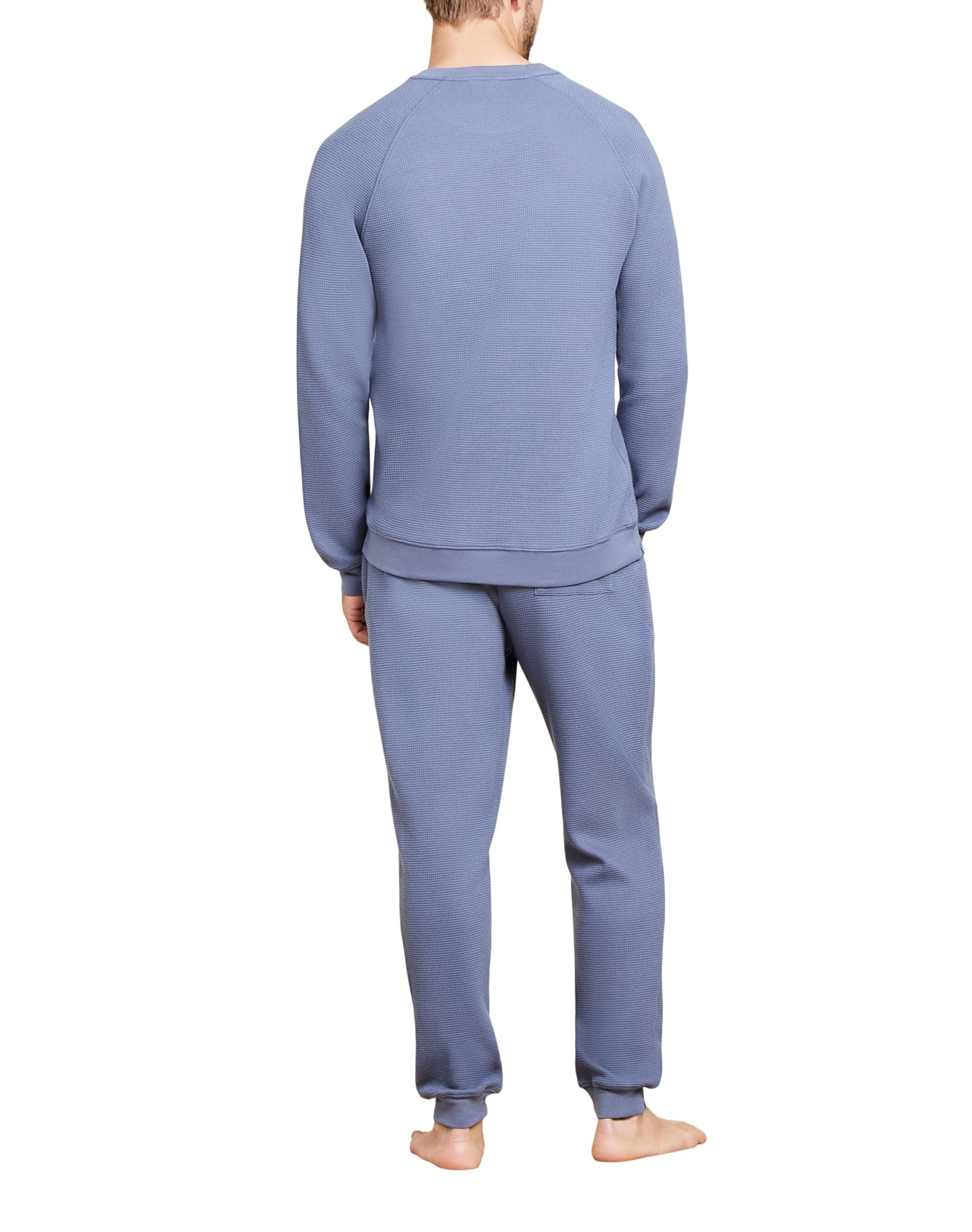 Men | MC s Waffle Knit Raglan Pullover | Cosmic Blue