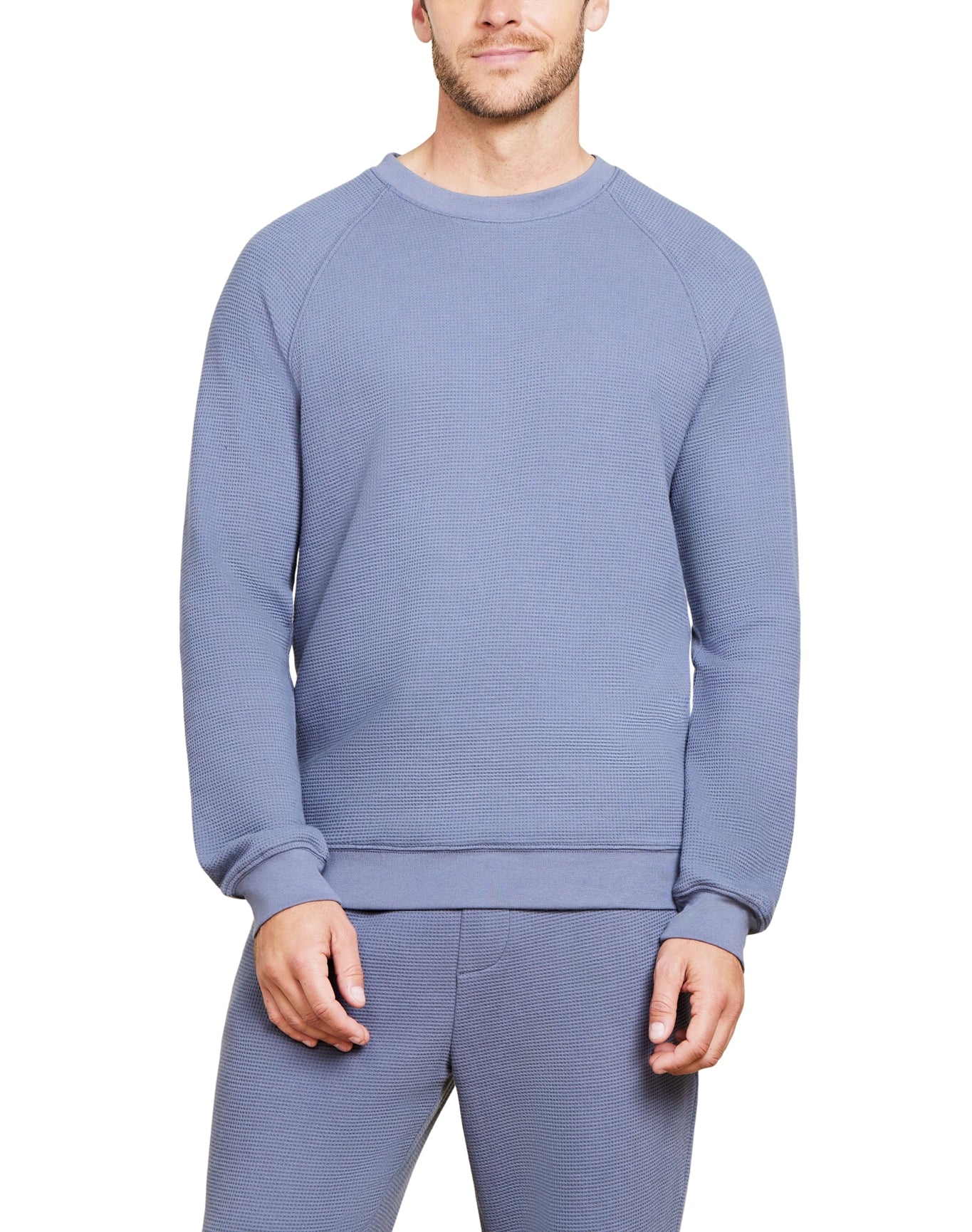 Men | MC s Waffle Knit Raglan Pullover | Cosmic Blue