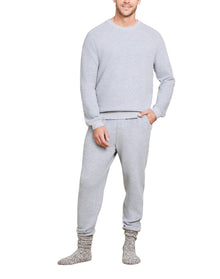 Men | MC s Waffle Knit Raglan Pullover | He Gray