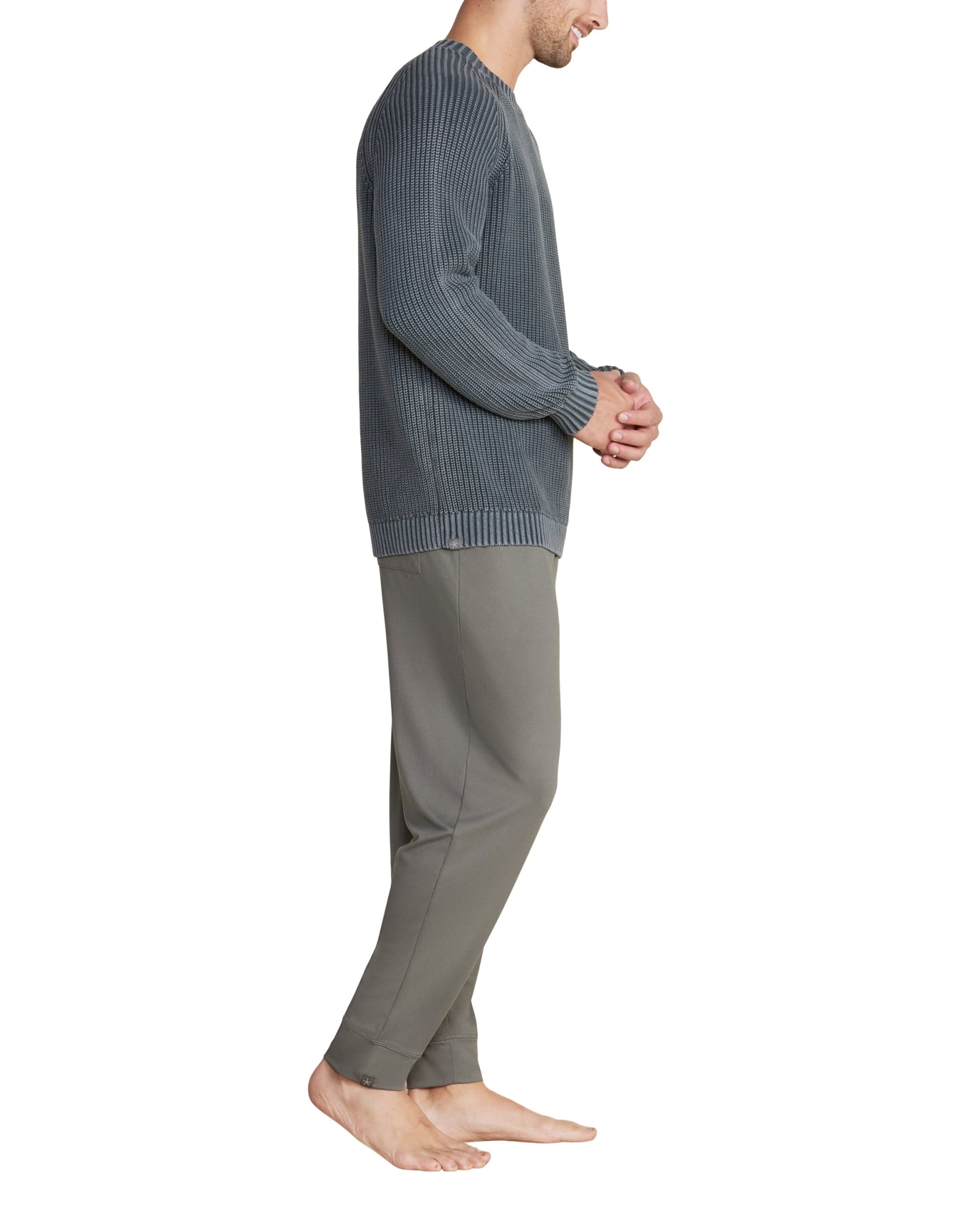 Men | Sunbleached Ribbed Pullover | Coal