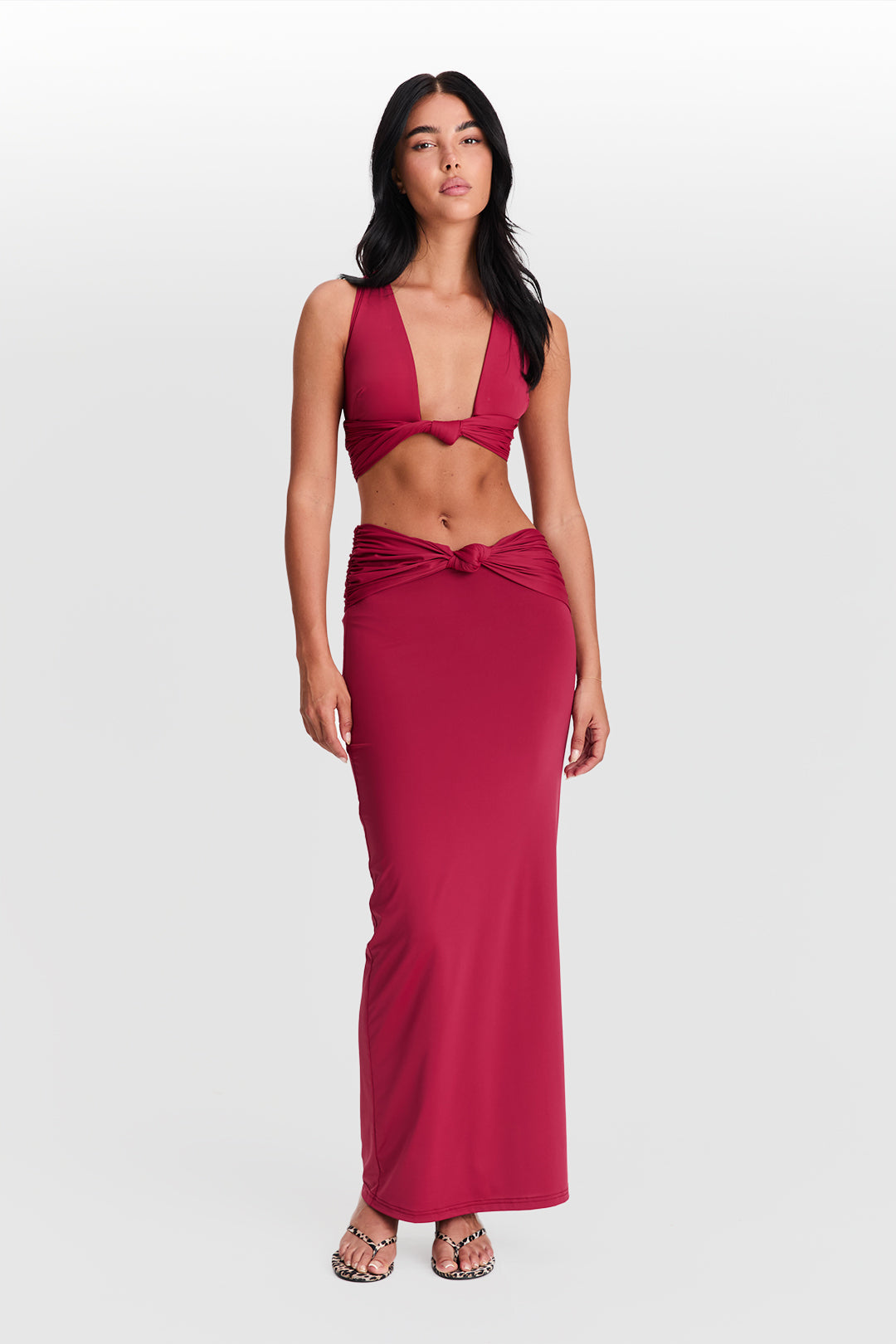Mila Maxi Skirt | Cherry Red