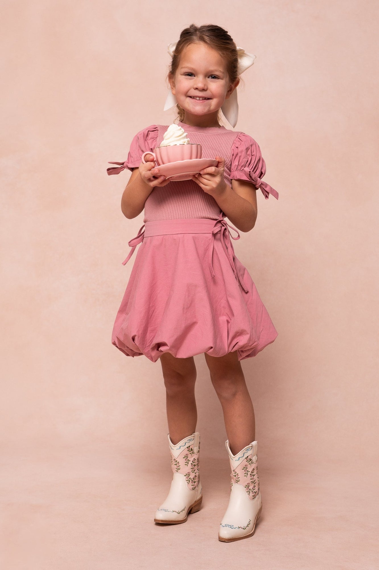 Girls | Mini Clo Bubble Skirt | Mauve