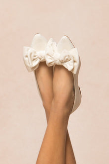 Girls | Mini Ivy Bow Flat | Cream