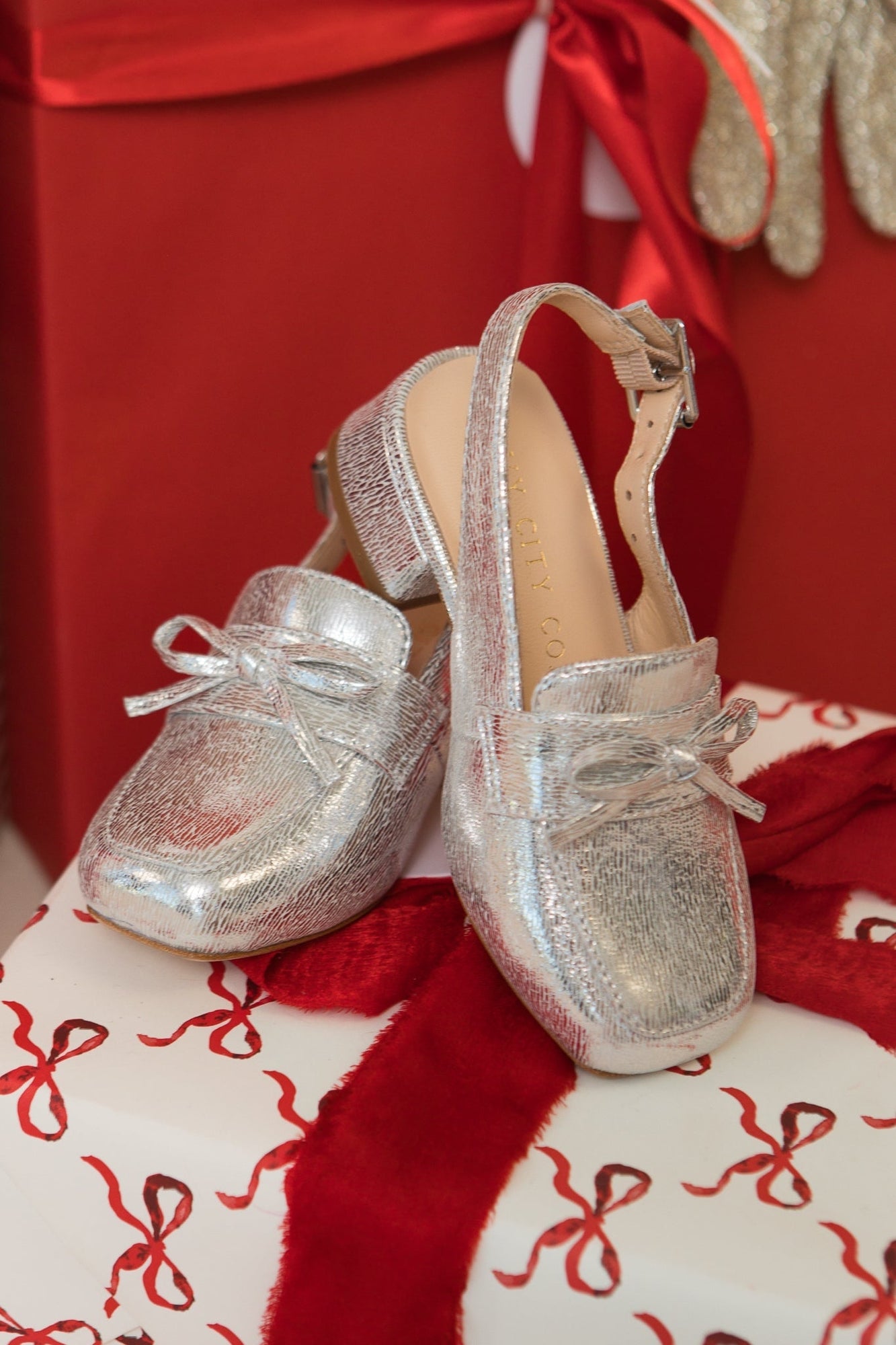 Girls | Mini Ivy Bow Loafer | Silver