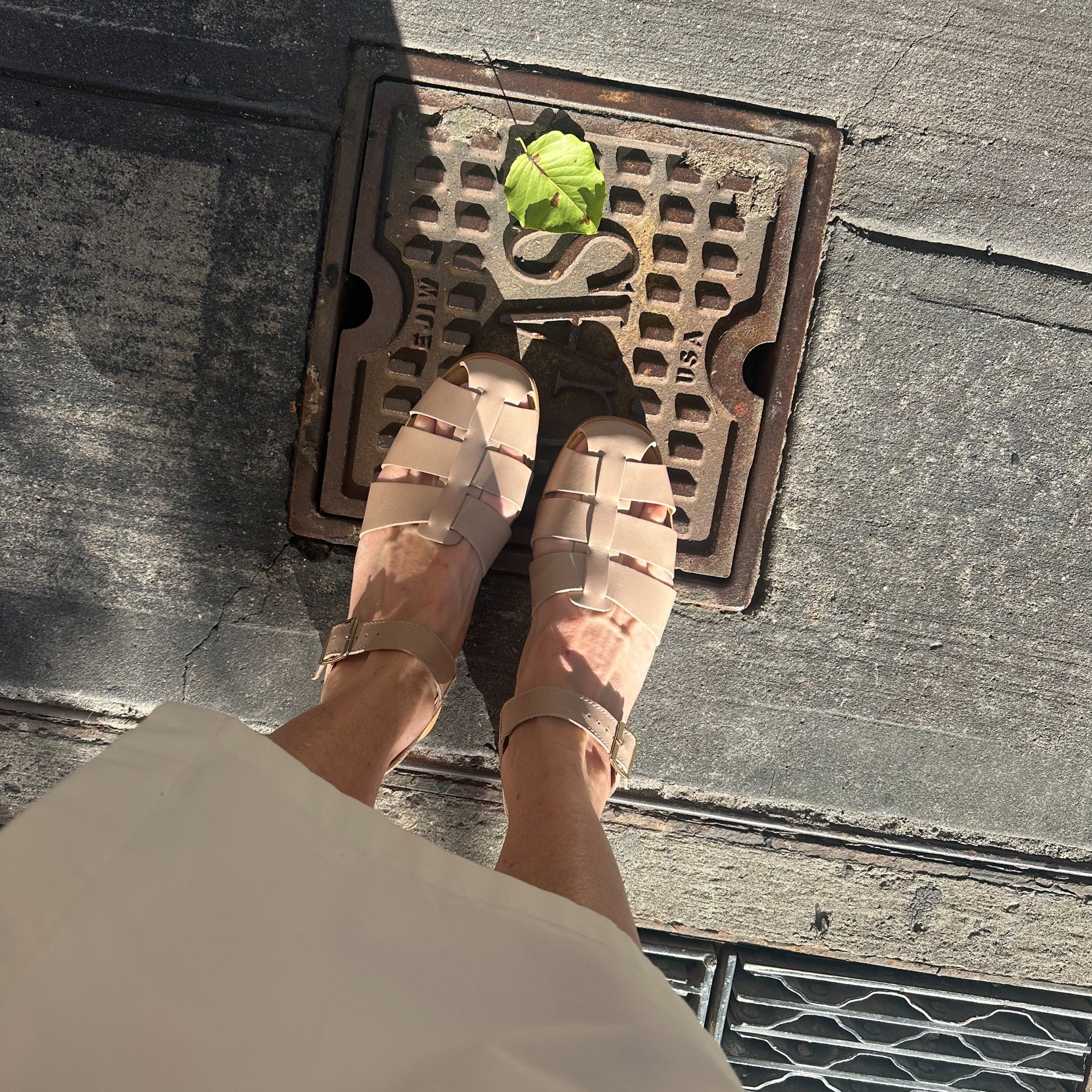 Womens | Mira Fisherman Sandal | Greige Snake