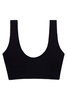 Kim Variation Bikini Top | Black Rib