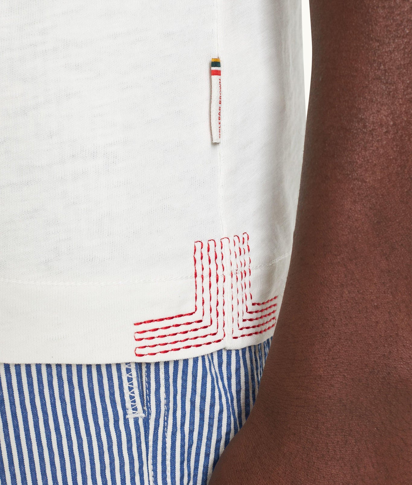 Montrose Classic Fit 3-Button Placket Cotton-Linen T-Shirt | Thasos Beach