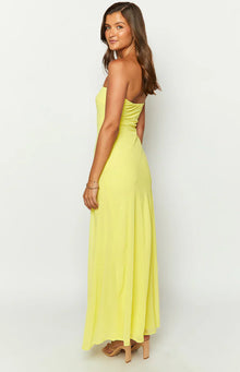 Myka Strapless Maxi Dress | Yellow