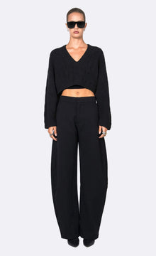 Sam Crop Sweater | Black
