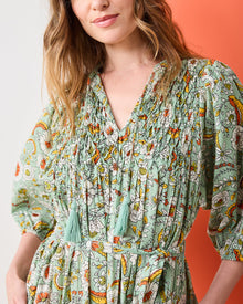 India Bloom - Artifact Dress - Sage - Printfresh