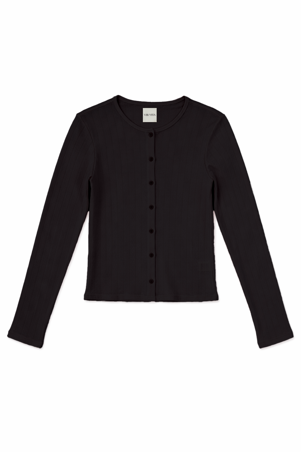 Nora Pointelle Cardigan | Black