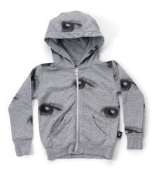 Kid | Eye Zip Hoodie | Heather Grey